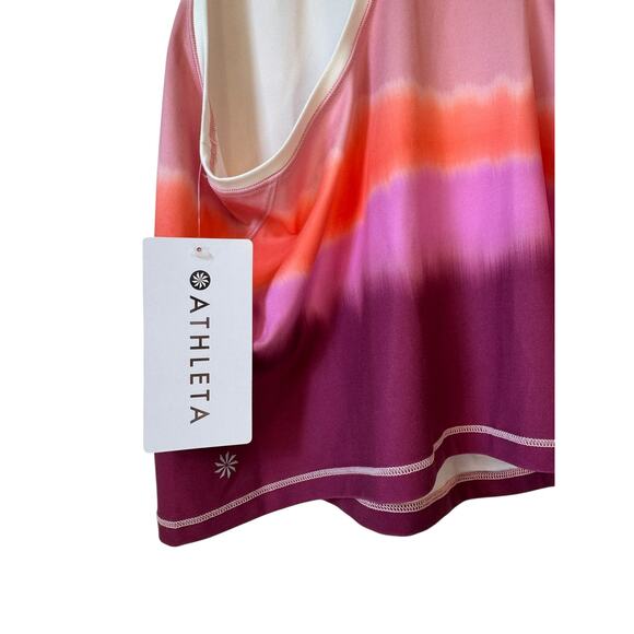 ATHLETA NWT Shanti Printed Crop Tank Top Size 2X Ombre Sea Spray Vintage Plum - Picture 9 of 9